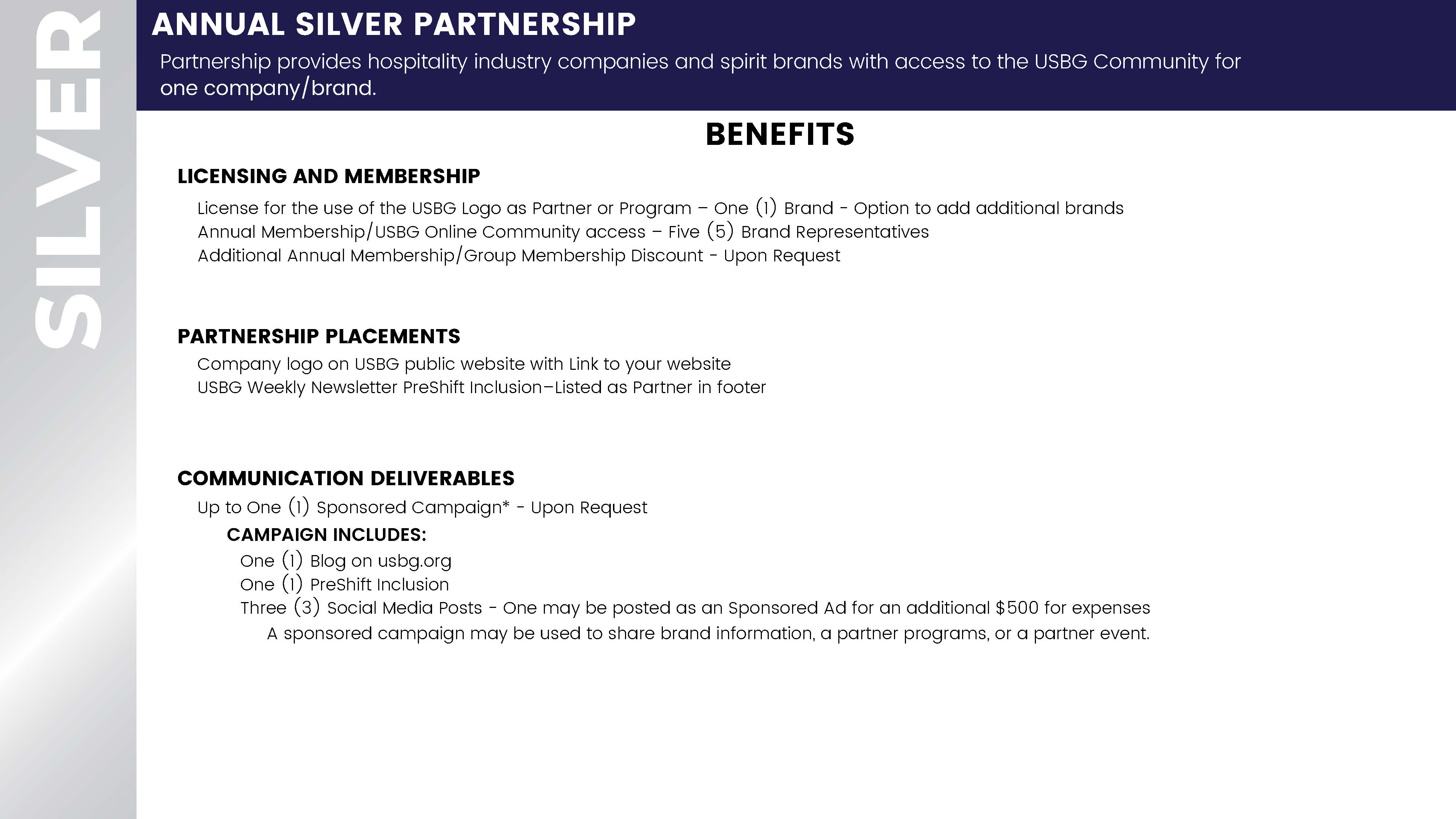 Silver Sponsorship